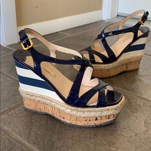 Prada blue wedge size 39 / 8